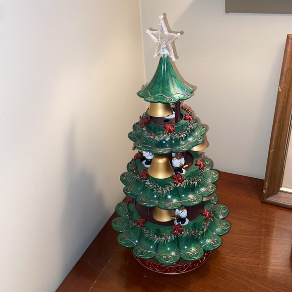 Bell tower tree Christmas decoration vintage bears ringing bells - Picture 6 of 15